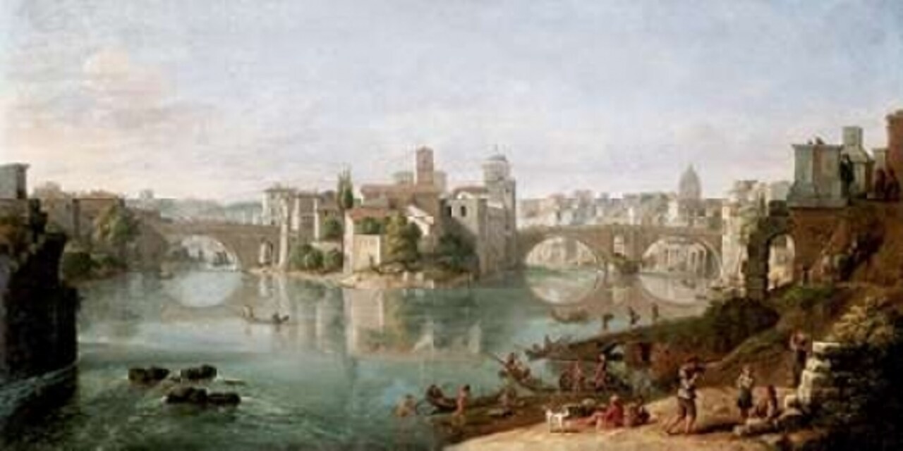 The Tiber in Rome Poster Print by Gaspar van Wittel - Item # VARPDX2VW1106